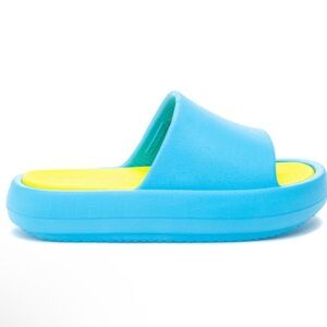 J Slides Squish Turquoise yellow